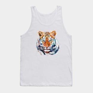 Tiger Head watercolor Tank Top